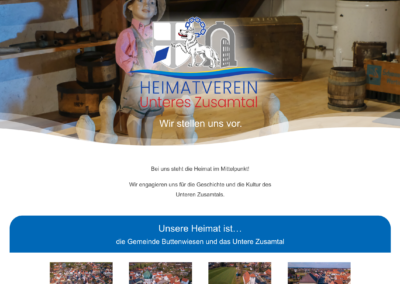 Webseite und Logo für Heimatverein Unteres Zusamtal e.V.