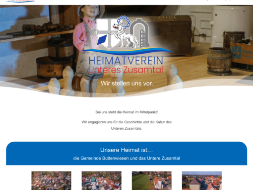 Webseite und Logo für Heimatverein Unteres Zusamtal e.V.