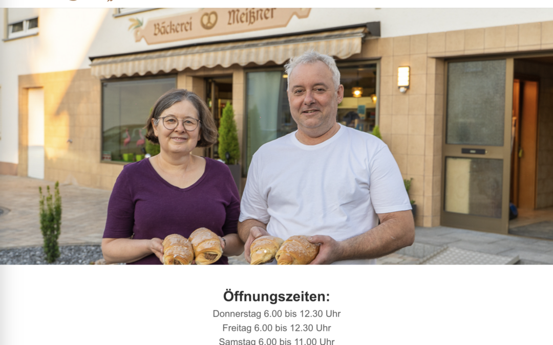 Webseite für die Bäckerei Andreas Meißner in Steinheim